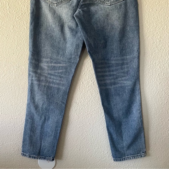 Vervet Jeans Womens 26 Blue Medium Wash Denim Mid Rise Tapered Distressed Ripped - Picture 9 of 12